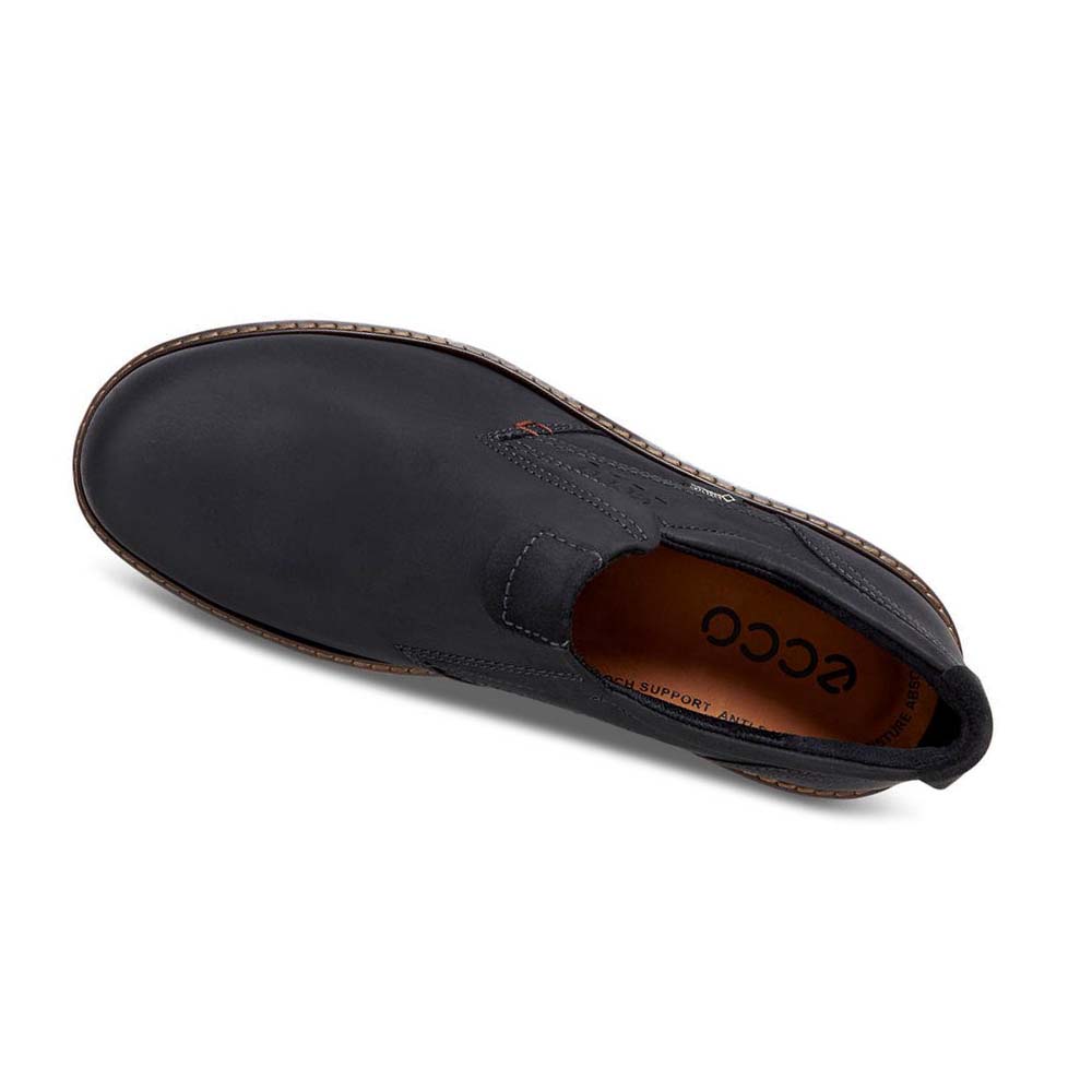 Men's Ecco Turn Slip-on Casual Shoes Black | Canada 503RVD